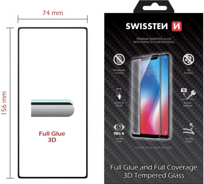 note10+ SWISSTEN 3D Ochranné sklo pro Samsung Galaxy Note 10 plus - Obrázek 1