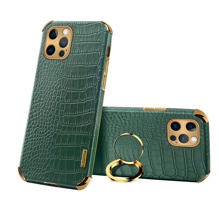 161be132752eab62f9410be047664345 Crocodile Leather Kryt pro iPhone 11 Red - Obrázek 2