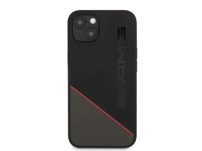 AMG Liquid Silicone Zadní Kryt pro iPhone 13 Black/Red - Obrázek 2
