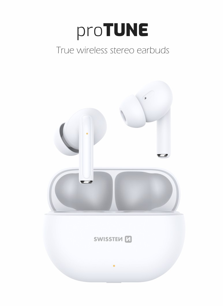 img (5) BLUETOOTH TWS SLUCHÁTKA SWISSTEN PRO TUNE BÍLÁ - Obrázek 1